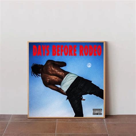 Travis Scott Days Before Rodeo Music Album Canvas Poster Etsy