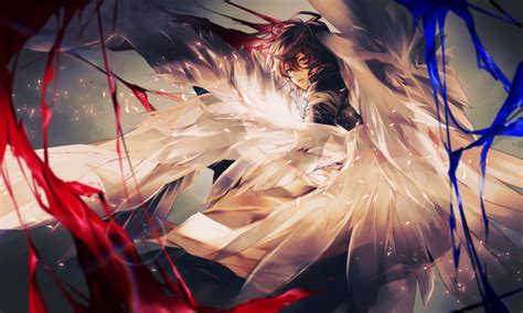Wallpaper Granblue Fantasy Anime Games Wings Fallen Angel Red Eyes Wallpapermaiden