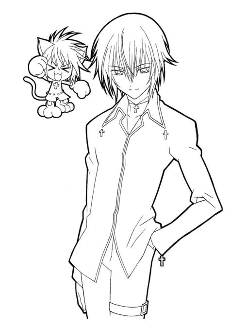 Beautiful Anime Boy Coloring Page Free Printable Coloring Pages