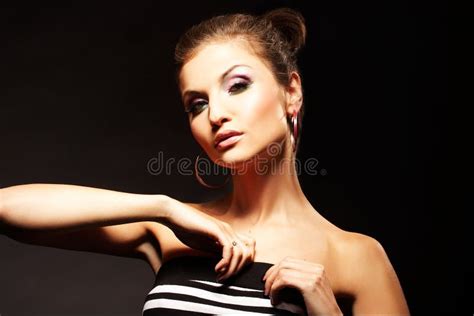 Fashion Girl Posing Stock Image Image Of Female Beautiful 5443141