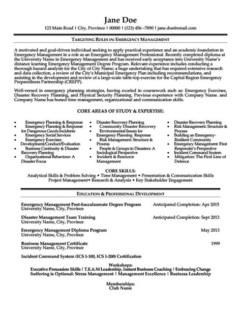 Emergency Management Resume Template Premium Resume Samples And Example