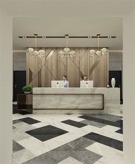Reception Counter On Behance Hotel Lobby Design Office Reception