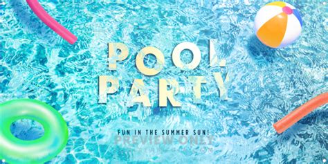 Pool Party Print Ready Horizontal Banners Igniter Media