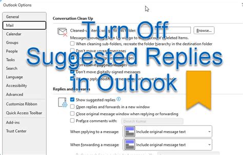 How To Turn Off Suggested Replies In Outlook A Comprehensive Guide
