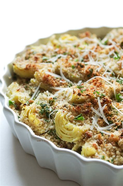 Canned Artichoke Hearts With Parmesan Bread Crumb Topping Recipe