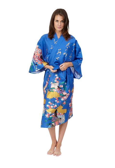 Short Kimono Robe Cotton Kimono Robe Kimono Kimono Dressing Gown