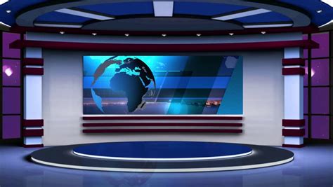 news tv studio set video de stock totalmente libre de