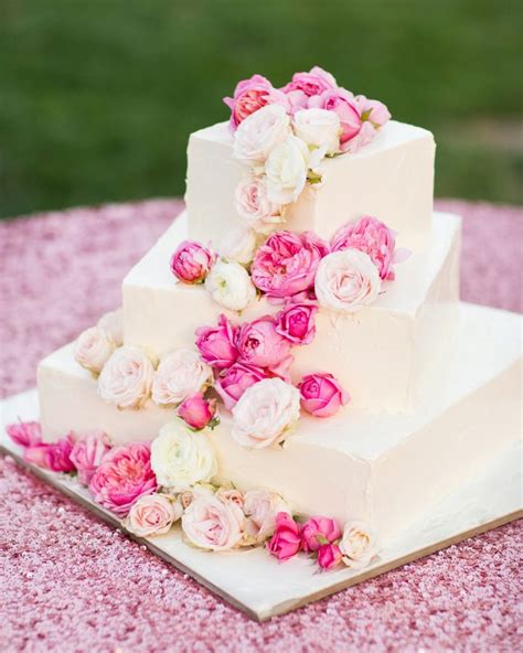Whimsical Ojai Valley Wedding Square Wedding Cakes White Square