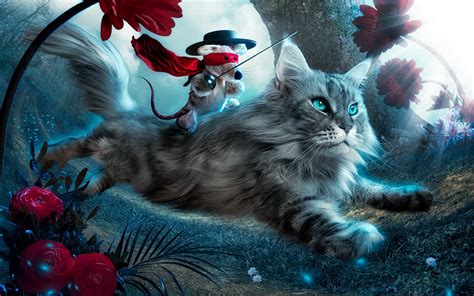 Fantasy Cat Cats Art Artwork Artistic Wallpapers Hd Desktop And