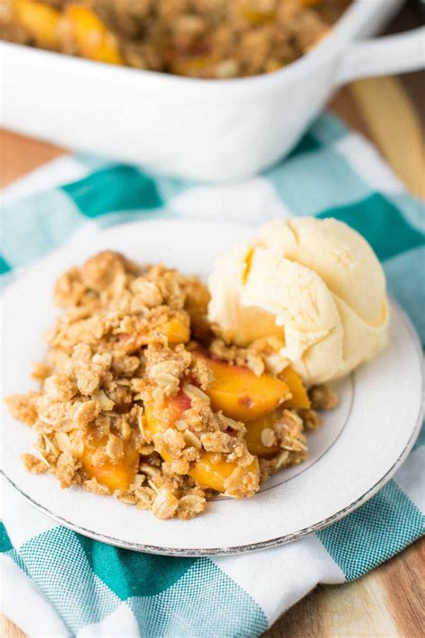 Easy Peach Crisp Recipe - Build Your Bite