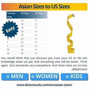 Asian Size To Us Size Conversion Charts For Clothes Shoes