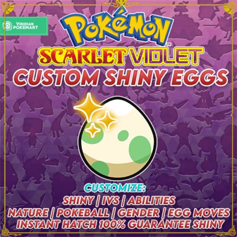 Custom Shiny Eggs Pokemon Scarlet And Violet 6 Ivs Ebay