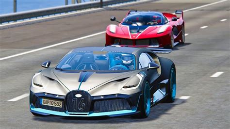 Bugatti Divo Vs Ferrari Fxx K Drag Race Youtube