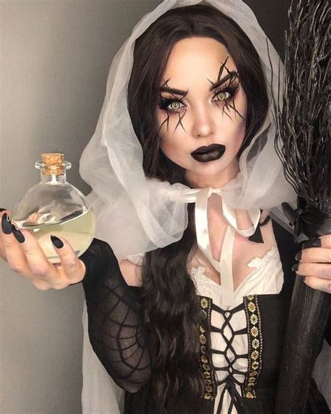 Witch Costume Makeup Witch Costume Diy Victorian Witch Costume Witch Costume Ideas Hal In 2020