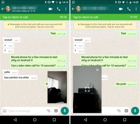 whatsapp brings picture in picture mode for video calls on android o android o whatsapp
