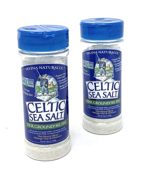 Celtic Sea Salt Fine Ground Shaker Jar 8 Ounce Pack Of 2 Walmart