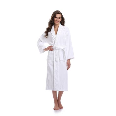 Womens Terry Cotton Bathrobe Towel Cloth Robe White Cb12ntwnukj