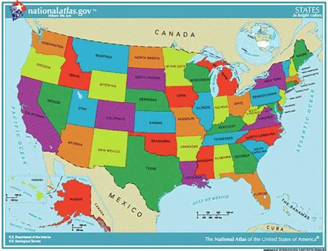 A Labeled Map Of The United States Printable Map