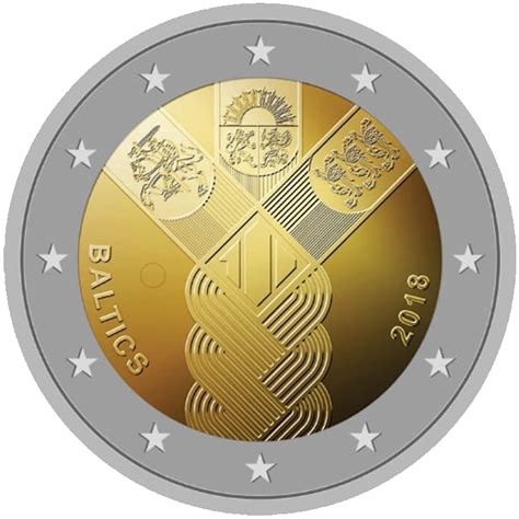 2 Euro Litauen 2018 100 Jahre Baltischen Staaten Euro MÜnzen