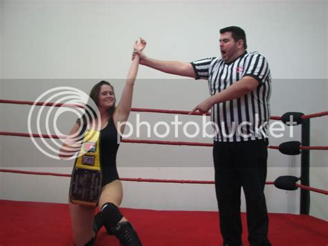 Magnificent Ladies Wrestling Referee Kellen James Raises The Hand