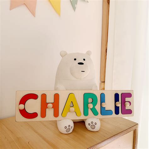 Personalized Name Puzzle With Pegs T For 1st 2nd 3rd