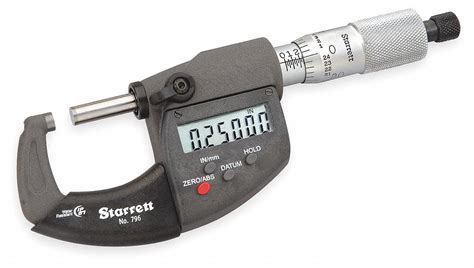 Starrett Ip67 Digital Outside Micrometer Range 0 In To 1 In 0 Mm To