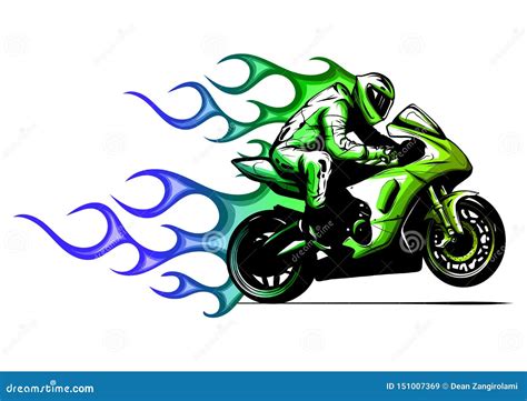 Motorcycle Flames Clip Art