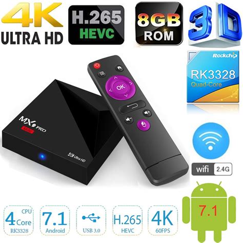 Mx9 Pro Mini Tv Box Android 71 Quad Core Rockship Rk3328 Cortex A53 1g