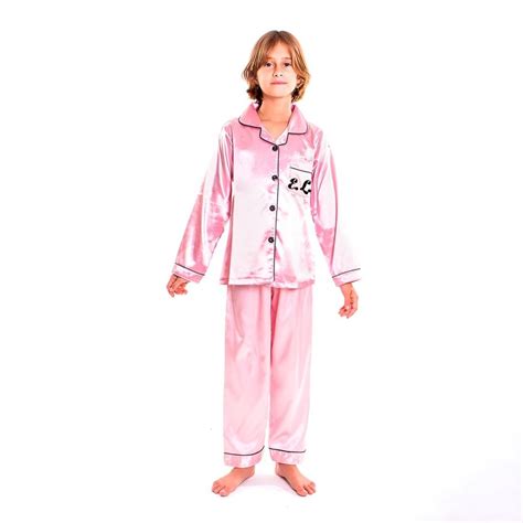 Kids Satin Pajamas Set Long Pants Long Sleeves Satin Pyjama Set