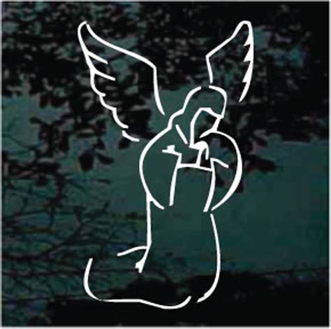 Praying Angel Outline Car Window Decals And Stickers Decal Junky