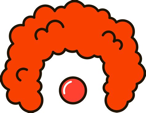 Clown Wig Clipart Black And White