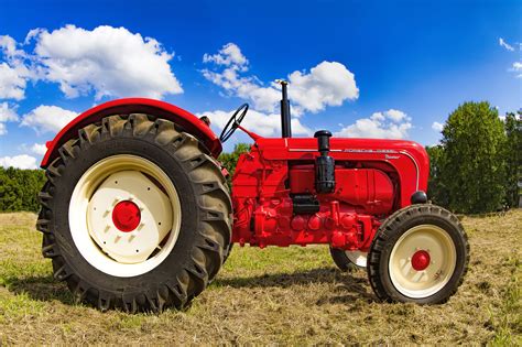 Red Tractor Royalty Free Stock Photo