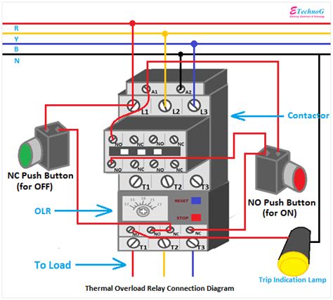 Overload Relay Connection Diagram And Wiring Etechnog