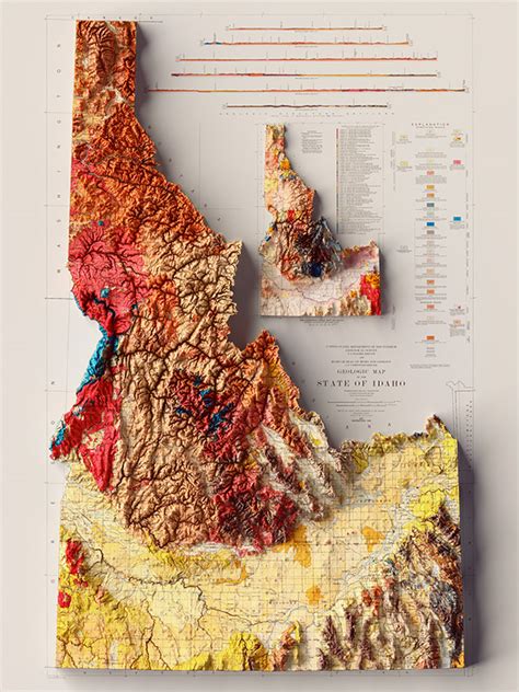 States Of America Geologic 3d Cartography On Behance