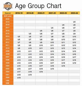 Age Group Chart Pleasanton Rage