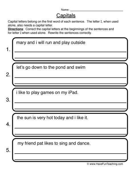 Editing And Proofreading Worksheets For 4th Grade Editing