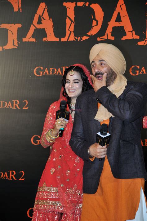 Ameesha Patel Sunny Deol At The Trailer Launch Of Film Gadar On July Gadar