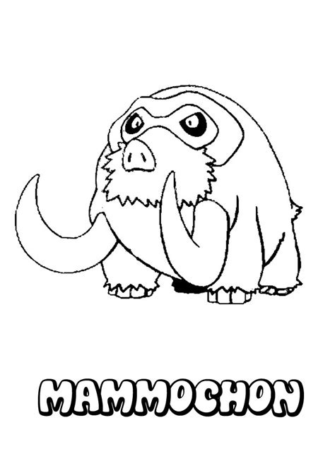 Coloriage Mammochon Pokemon Gratuit à Imprimer