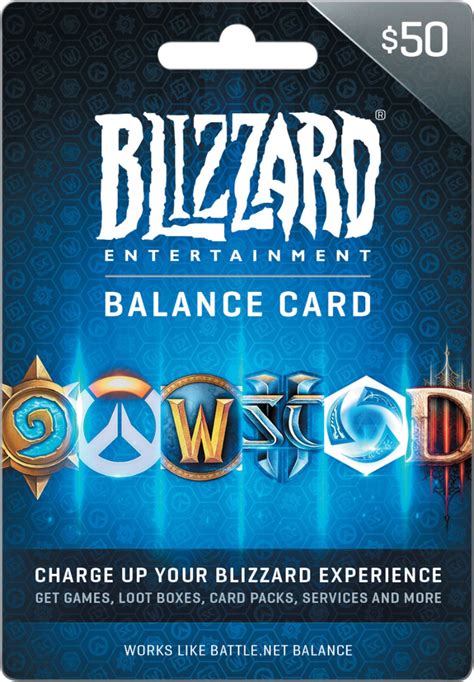 Find the latest expansion cards here. Blizzard Balance $50 Gift Card BLIZZARD BALANCE $50 - Best Buy