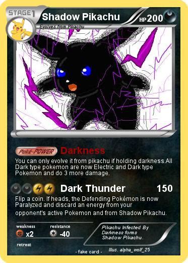 Pokémon Shadow Pikachu 1042 1042 Darkness My Pokemon Card