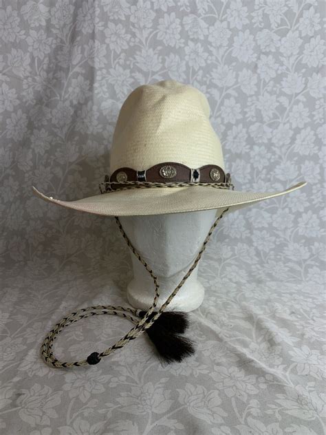 Vintage Stetson 5x White Western Cowboy Hat Ventura Gem