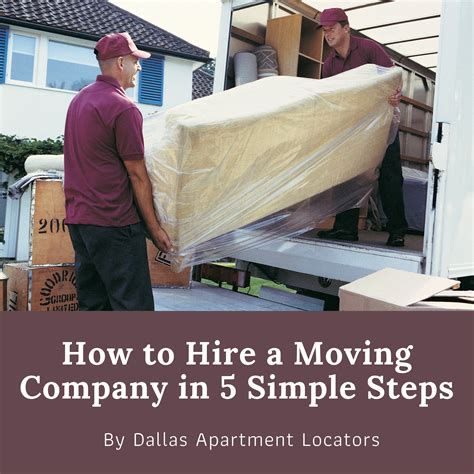 How To Hire A Moving Company In 5 Simple Steps Dallas Apartment Locators