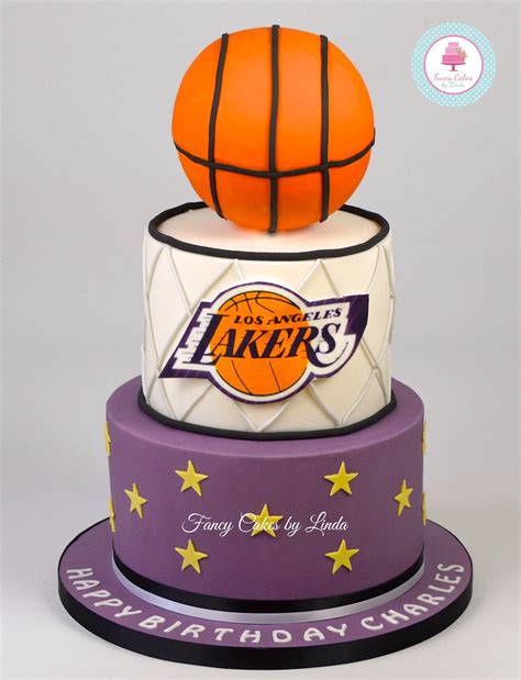 Basket Ball La Lakers Themed Birthday Cake 07917815712