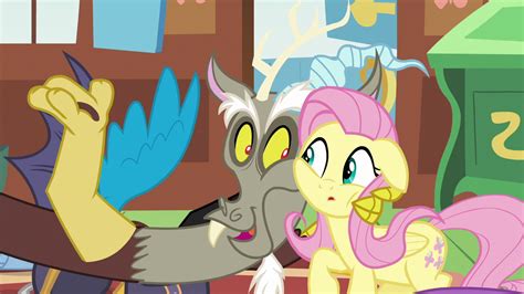 Image Discord Holding Fluttershy Close S6e17png My Little Pony