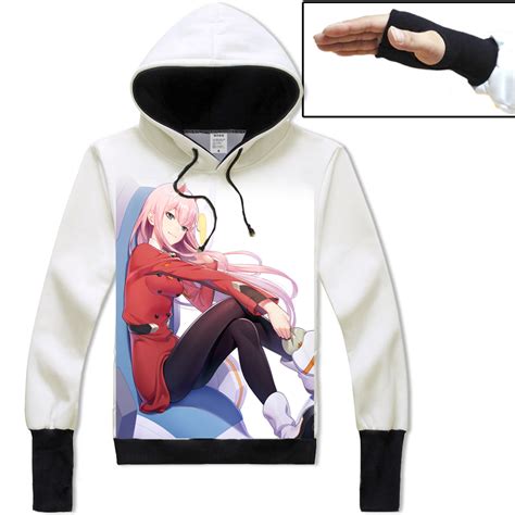 Darling In The Franxx Zero Two Long Sleeve Hoodie Unisex Coat Pullover