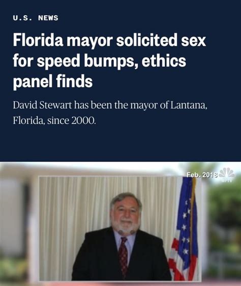 Florida Mayor Solicited Sex For Speed Bumps Ethics IFunny