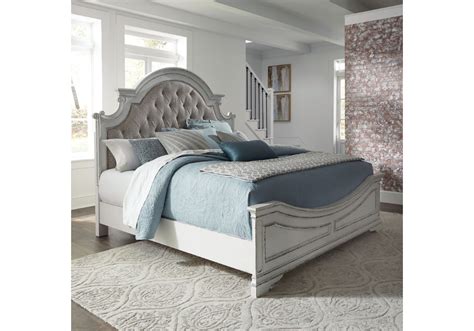 Magnolia Manor King Upholstered Panel Bed Louisville Overstock Warehouse