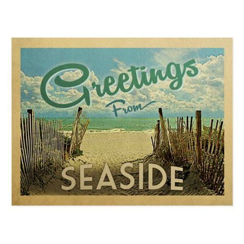 Seaside Beach Vintage Travel Postcard Vintage Postcards