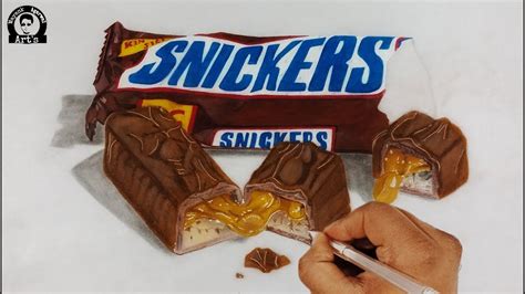 How To Draw A Snickers Bar3d Drawing Youtube