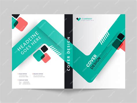 Portada Y Contraportada De Un Folleto Comercial Vector Premium